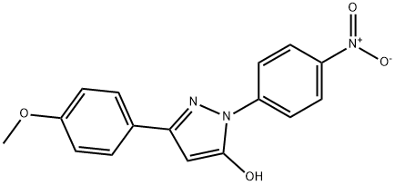 3-(4-甲氧苯基)-1-(4-硝基苯基)-1H-吡唑-5-醇 结构式