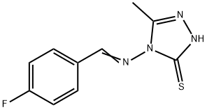 4-[(4-FLUOROPHENYL)METHYLIDENEAMINO]-5-METHYL-2H-1,2,4-TRIAZOLE-3(4H)-THIONE 结构式