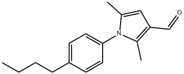 1-(4-BUTYLPHENYL)-2,5-DIMETHYL-1H-PYRROLE-3-CARBALDEHYDE 结构式