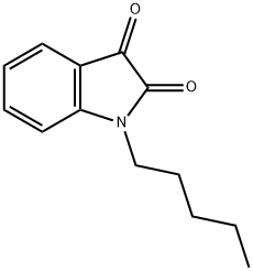 1-戊基-1H-吲哚-2,3-二酮 结构式