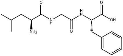 DL-亮氨酰-甘氨酰-DL-苯丙氨酸 结构式