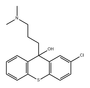 2-氯-9-[3-(二甲基氨基)丙基]噻吨-9-醇 结构式