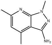 1,4,6-三甲基-3-氨基吡唑并[3,4-B]吡啶 结构式