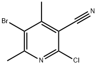 5-溴-2-氯-4,6-二甲基尼古丁腈 结构式