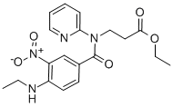 3-(4-(甲基氨基)-3-硝基-N-(吡啶-2-基)苯甲酰氨基)丙酸乙酯 结构式