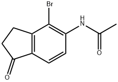 4-溴-5-乙酰氨基茚酮 结构式