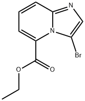 3-溴咪唑[1,2-A]吡啶-5-羧酸乙酯 结构式