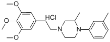 2-ME-1-(3-ME-PH)-4-(2-(3,4,5-TRIMETHOXYPHENYL)ETHYL)PIPERAZIN-4-IUM CHLORIDE 结构式