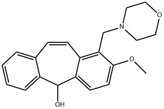 2-Methoxy-1-morpholinomethyl-5H-dibenzo[a,d]cyclohepten-5-ol 结构式