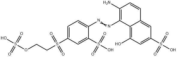 6-amino-4-hydroxy-5-[[2-sulpho-4-[[2-(sulphooxy)ethyl]sulphonyl]phenyl]azo]naphthalene-2-sulphonic acid 结构式