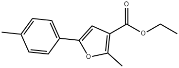 ETHYL 2-METHYL-5-(4-METHYLPHENYL)-3-FUROATE 结构式