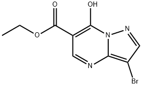 3-溴-7-羟基吡唑并[1,5-A]嘧啶-6-羧酸乙酯 结构式