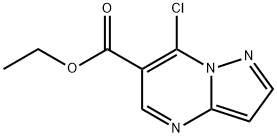 7-氯吡唑并[1,5-A]嘧啶-6-羧酸乙酯 结构式