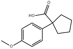 1-(4-甲氧基苯基)-1-环戊烷甲酸 结构式