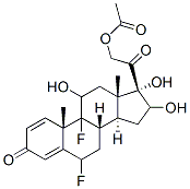 21-乙酰氧基-6Α,9Α-二氟-11Β,16Α,17Α,三羟基孕甾-1,4-二烯-3,20-二酮 结构式