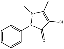 4-Chloro-1,2-dihydro-1,5-dimethyl-2-phenyl-3H-pyrazol-3-one 结构式