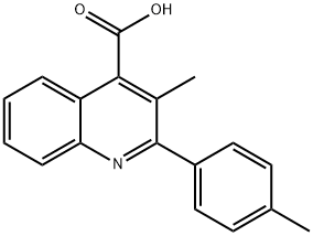 3-甲基-2-(对甲苯基)喹啉-4-羧酸 结构式