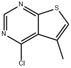 4-氯-5-甲基噻吩基[2,3-d!嘧啶 结构式