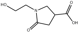 1-(2-羟基乙基)-5-氧代吡咯烷-3-羧酸 结构式