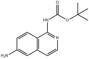 tert-butyl 6-aminoisoquinolin-1-ylcarbamate 结构式