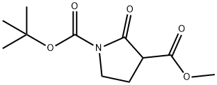 1-BOC-2-氧代吡咯烷-3-甲酸甲酯 结构式