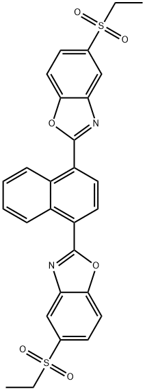 2,2'-(naphthalene-1,4-diyl)bis[5-(ethylsulphonyl)benzoxazole] 结构式