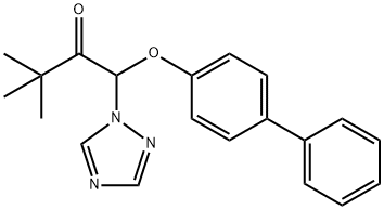 1-([1,1'-biphenyl]-4-yloxy)-3,3-dimethyl-1-(1H-1,2,4-triazol-1-yl)butan-2-one 结构式
