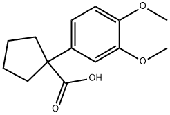 1-(3,4-二甲氧基苯)环庚烷羧酸 结构式