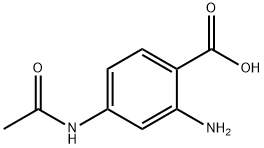 2-氨基-4-乙酰氨基苯甲酸 结构式