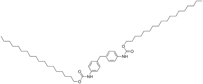 (亚甲基二-4,1-亚苯基)二氨基甲酸二(十八烷基)酯 结构式