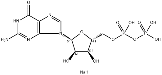 5'-二磷酸鸟苷钠盐 结构式