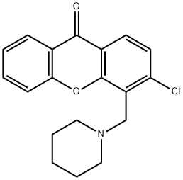 3-Chloro-4-(piperidinomethyl)-9H-xanthen-9-one 结构式