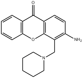 3-Amino-4-piperidinomethyl-9H-xanthen-9-one 结构式