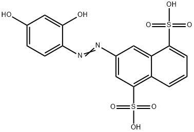 3-[(2,4-dihydroxyphenyl)azo]naphthalene-1,5-disulphonic acid 结构式