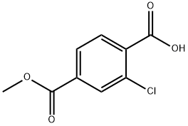 2-氯-4-(甲氧基羰基)苯甲酸 结构式