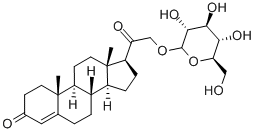 21-HYDROXY-4-PREGNENE-3,20-DIONE 21-GLUCOSIDE 结构式