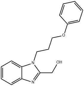 (1-(3-苯氧基丙基)-1H-苯并[D]咪唑-2-基)甲醇 结构式