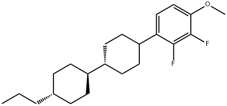 2,3-二氟-1-甲氧基-4-[(反式,反式)-4'-丙基[1,1'-联环己烷]-4-基]苯 结构式