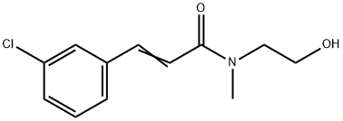 N-(2-Hydroxyethyl)-N-methyl-3-(3-chlorophenyl)propenamide 结构式