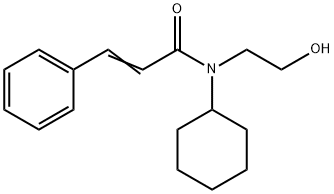 N-Cyclohexyl-N-(2-hydroxyethyl)-3-phenylpropenamide 结构式