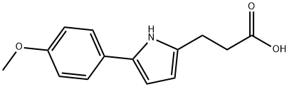 3-(5-(4-甲氧基苯基)-1H-吡咯-2-基)丙酸 结构式