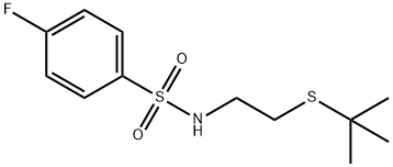 N-[2-(tert-butylsulfanyl)ethyl]-4-fluorobenzenesulfonamide 结构式