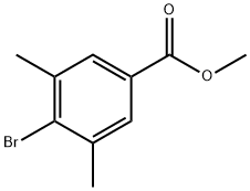 4-溴-3,5-二甲基苯甲酸甲酯 结构式