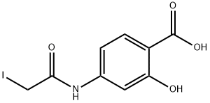 4-(碘乙酰氨基)-2-羟基苯甲酸 结构式