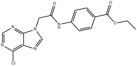 ethyl 4-[[2-(6-chloropurin-9-yl)acetyl]amino]benzoate 结构式