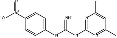 1-(4,6-Dimethyl-2-pyrimidinyl)-3-(p-nitrophenyl)guanidine 结构式