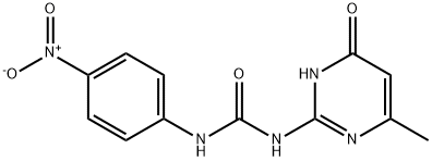 1-(4-Hydroxy-6-methyl-2-pyrimidinyl)-3-(p-nitrophenyl)urea 结构式
