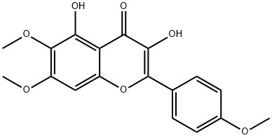 6-Hydroxy-6,7,4'-trimethylkaempferol 结构式