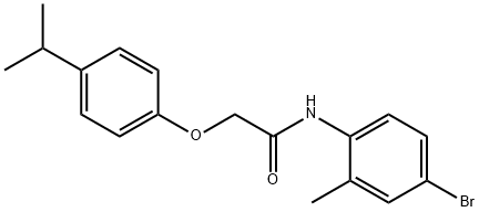 N-(4-溴-2-甲基苯基)-2-(4-异丙基苯氧基)乙酰胺 结构式