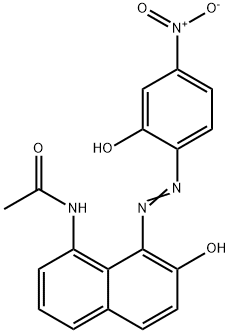 N-[8-(2-Hydroxy-4-nitrophenylazo)-7-hydroxy-1-naphtyl]acetamide 结构式